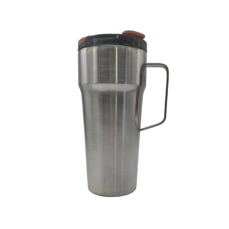 Double Wall Vacuum Insulated Travel Mug karo Handle