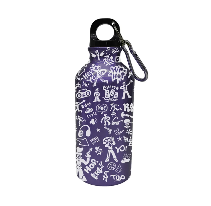 Purple Graffiti Street Art Botol Olahraga Stainless Steel